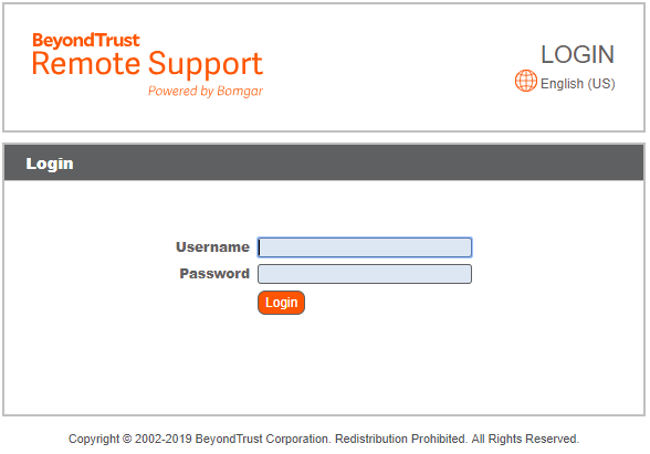 screenshot of BeyondTrust Remote Support